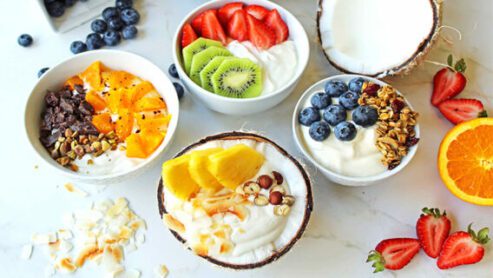 Fruit and yogurt: