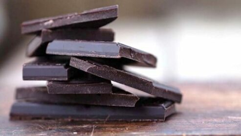 Dark chocolate with high sugar content