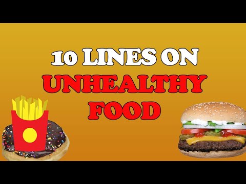 10 Easy Lines on Unhealthy Food in English, unhealthy food