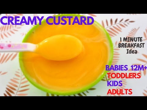 CREAMY CUSTARD RECIPE | 1 Minute Breakfast | WEIGHT GAIN BABY FOOD