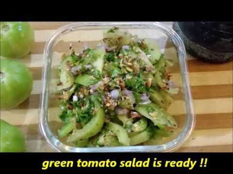 Green Tomato Salad - Crunchy and yummy