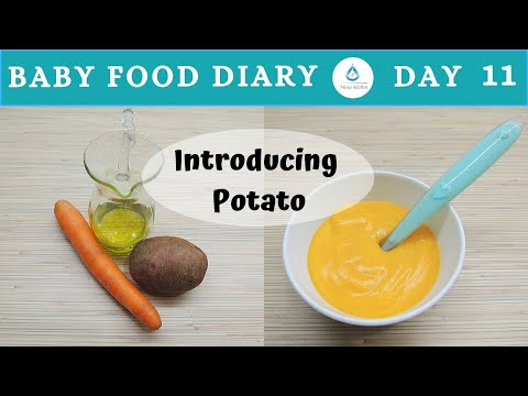 Baby Food | Baby Food Diary | Day 11 | Carrot And Potato Puree For Baby | Olive Oil For Baby Food