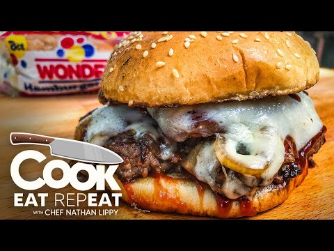 Big Juicy Mushroom Swiss Burger Recipe | Cook Eat Repeat with Chef Nate | Blackstone