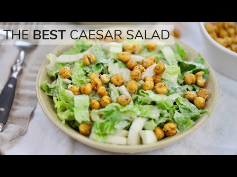 CAESAR SALAD RECIPE | light, easy healthy salad