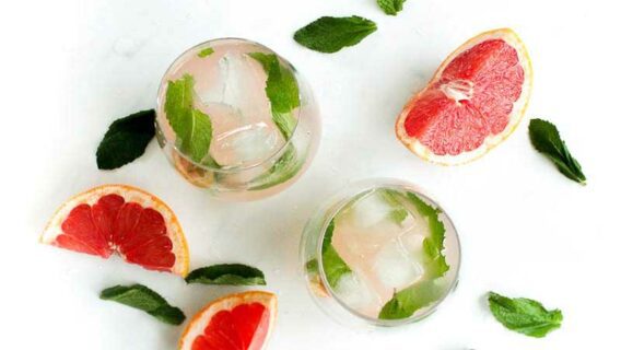 Grapefruit Mint Infused Water