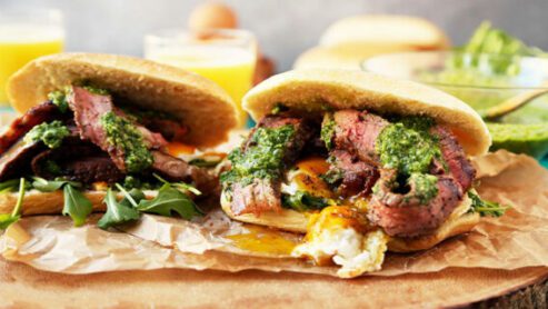 The Steak & Egg Breakfast Sandwich without the bun
