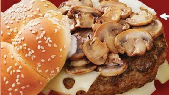 Mushroom Burger Fast Food
