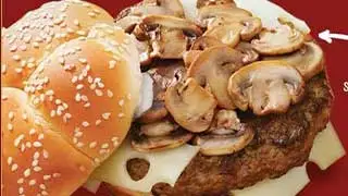 mushroom swiss burger fast food